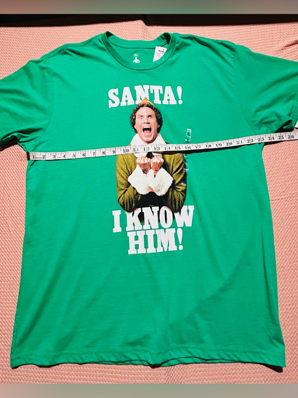 Green "Santa! I Know Him!" Kids Graphic Tee